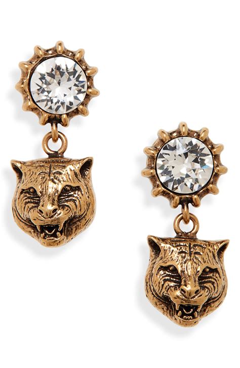 gucci earrings tiger|authentic gucci earrings.